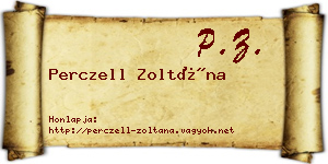 Perczell Zoltána névjegykártya